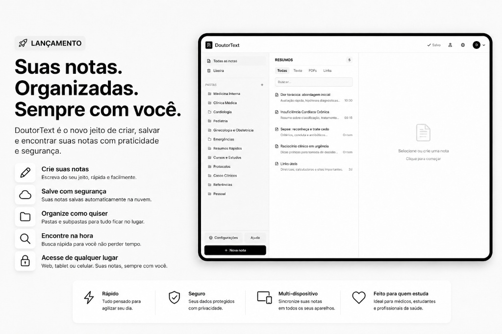 DoutorText - Suas notas organizadas